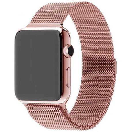 Apple Watch 42mm / 44mm / 45mm Magnetic Milanese Strap - Rose Gold