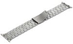 42mm-44mm-45mm Apple Watch Stainless Steel Chain Strap with Folding Clasp - Silver - Image 4