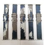 Apple Watch 42mm-44mm 45mm Camouflage Nylon Loop Strap - Blue white