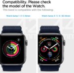 Apple Watch Band for 44mm / 42mm / 45mm Lite Fit by Spigen for Models 6/SE/5/4/3/2/1 – Navy Blue – AMP02287 - Image 3