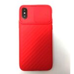 iPhone X/XS Slide Camera Protective Case Lens Protection Anti-fall Back Cover - Red