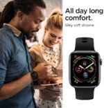 Apple Watch Band for 40mm / 38mm / 41mm Silicone Fit by Spigen for Models 6/SE/5/4/3/2/1 – Black – 061MP25405 - Image 2