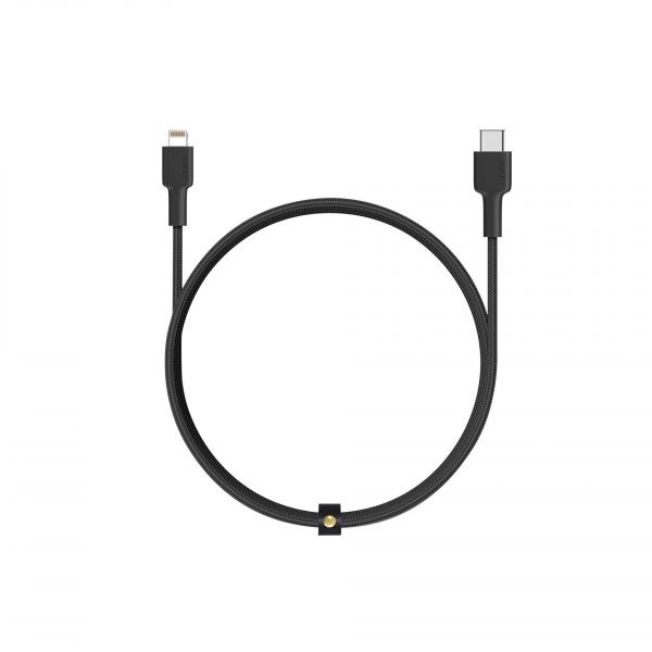 Braided Nylon MFi USB-C to Lightning Cable 3.95ft By Aukey CB-CL1- Black