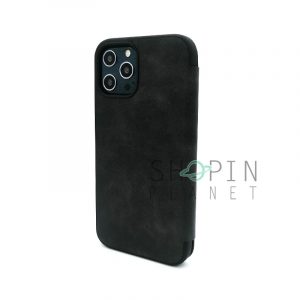 iPhone 12 Pro Max High Quality Magnetic Book Cover Case - Black