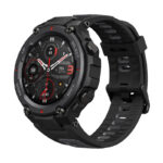 T-Rex Pro Smartwatch By Amazfit Fitness Watch with Built-in GPS, Military Standard Certified, 18 Day Battery Life, SpO2, Heart Rate Monitor - Black