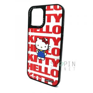iPhone 12 Pro Max Silver Plated Phone Cover - Hello Kitty
