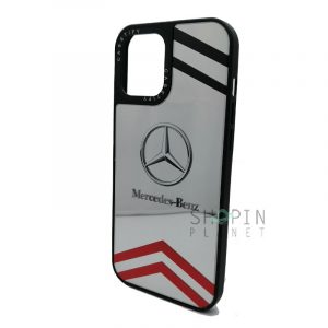 iPhone 12 Pro Max Silver Plated Phone Cover - Mercedes Benz