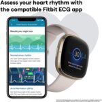 Fitbit Sense Advanced Smartwatch with Tools for Heart Health, Stress Management & Skin Temperature Trends, One Size (S & L Bands Included) - White/Gold - Image 4