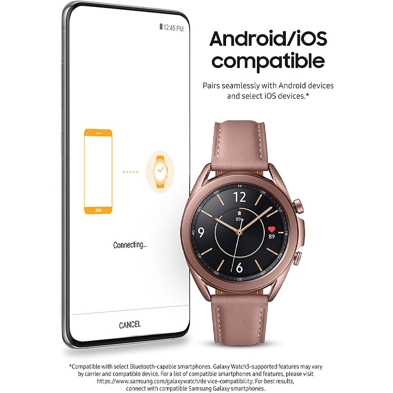 Samsung Galaxy Watch 3 41mm Gps Bluetooth Smart Watch With Advanced Health Monitoring Fitness Tracking And Long Lasting Battery Mystic Bronze