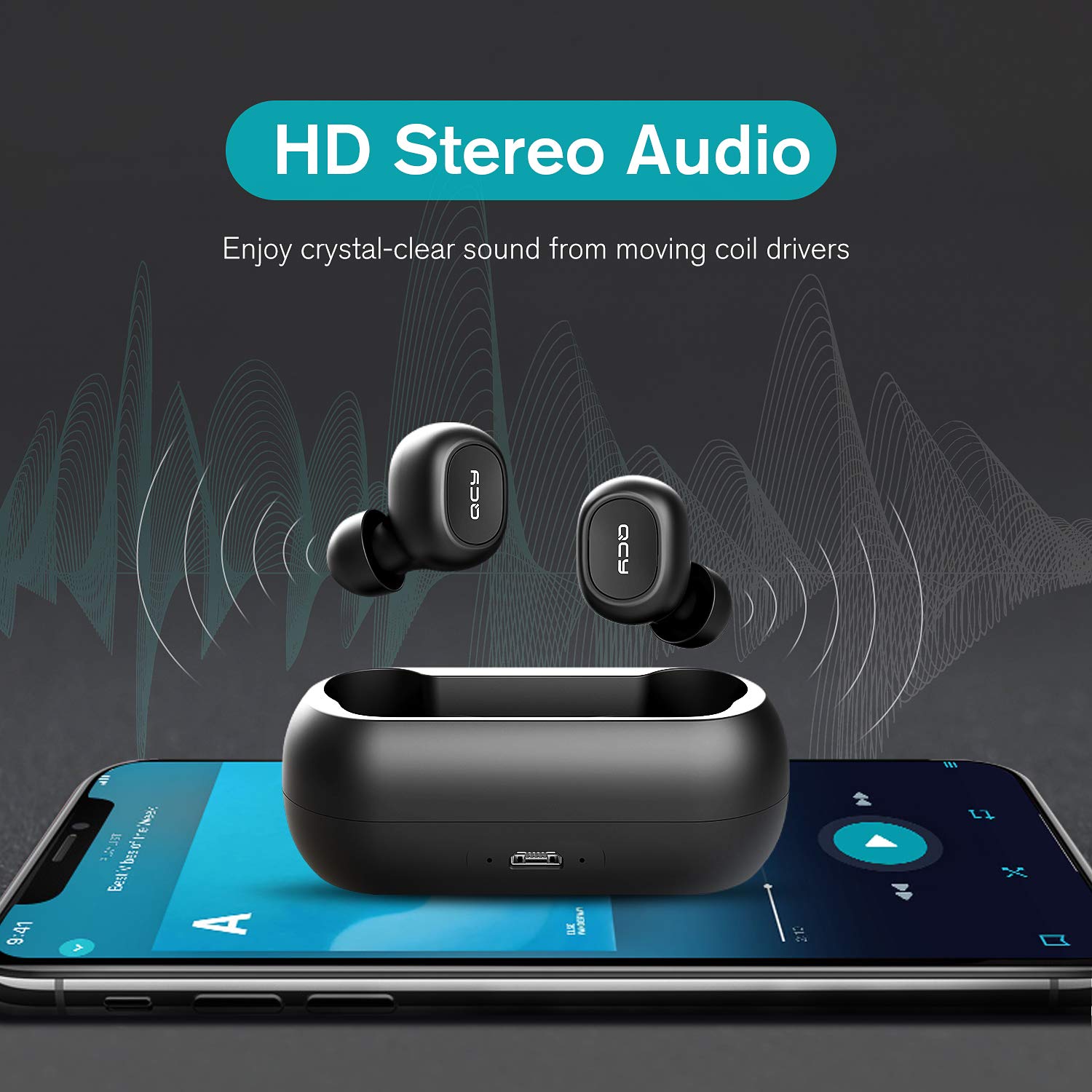 qcy t1c stereo dock bluetooth earphones