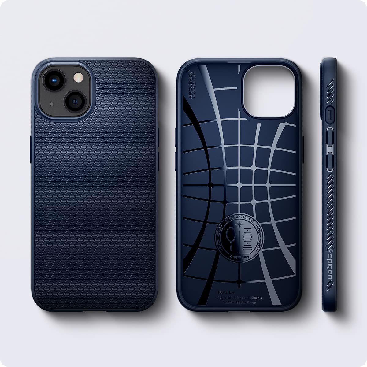 iPhone13 Liquid Air Case by Spigen Navy Blue In Pakistan