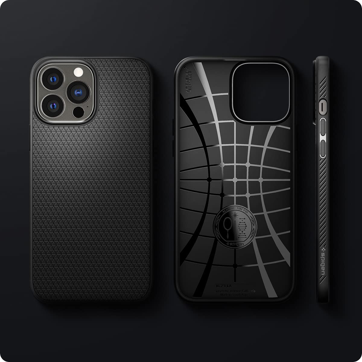 Apple iPhone 13 Pro Liquid Air Case by Spigen Matte Black In Pakistan