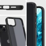 Apple iPhone 13 Ultra Hybrid Matte TPU + PC Case by Spigen – Frost Black - Image 4