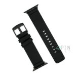 Apple watch 42/44mm/45mm - 22mm For Samsung Smartwatch Leather Strap - Black