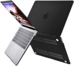 Apple MacBook Air 13 inch Case 2020 2019 2018 Release A2337 M1 A2179 A1932 with Touch ID, Protective Plastic Hard Shell Case - Black - Image 2