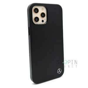 iPhone 12 Pro Max Original Qialino Mercedes Benz Leather Case With Magsafe - Black