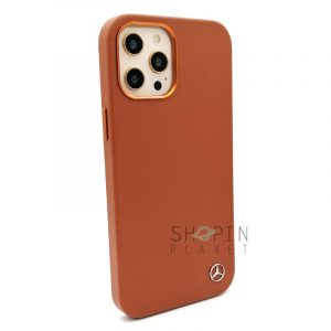 iPhone 12 Pro Max Original Qialino Mercedes Benz Leather Case With Magsafe - Brown