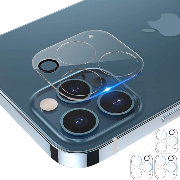 iPhone 13 Pro Camera Screen Protector 9H 3D Tempered Glass Camera Lens Protector Full Cover Case - Clear