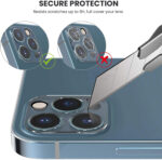 iPhone 13 Pro Max Camera Screen Protector 9H 3D Tempered Glass Camera Lens Protector Full Cover Case - Clear - Image 5