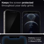 Apple iPhone 12 / iPhone 12 Pro EZ Fit Screen Protector Case Friendly by Spigen - AGL01801 – 2 PACK - Clear - Image 8