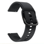 Silicone Strap 22mm for Samsung Galaxy Watch, Amazfit Sports Wristband, Huawei Watch Band - Black
