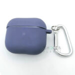 Apple Airpods 3 Liquid Silicone Earphone Protective Case Soft Thin Cover With Clip - Lavender Ash