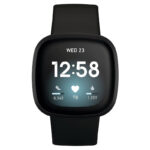 Fitbit Versa 3 Health & Fitness Smartwatch with GPS, 24/7 Heart Rate, Alexa Built-in, 6+ Days Battery, One Size (S & L Bands Included) - Black - Image 2