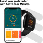 Fitbit Versa 3 Health & Fitness Smartwatch with GPS, 24/7 Heart Rate, Alexa Built-in, 6+ Days Battery, One Size (S & L Bands Included) - Black - Image 4