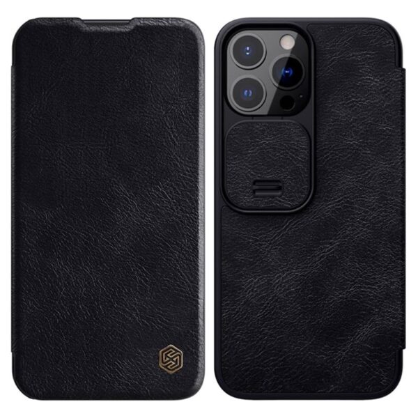 iPhone 14 Pro Max QIN Pro Series Flip Case by NILLKIN - Black
