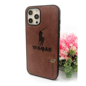 iPhone 12 Pro Max Customized Leather Phone Case - Dark Brown