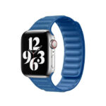 New Series 6 42mm/44mm/45mm Leather Magnetic Strap For Apple Watch - Sky Blue
