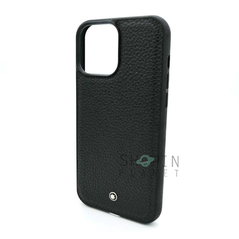 IPhone 13 Pro Max Montblanc Hard Leather Case Black in Pakistan