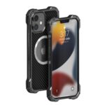 iPhone 13 Pro Max R-JUST RJ51 Hollow Shockproof Metal Protective Phone Case - Dark Grey