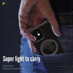 iPhone 13 Pro Max R-JUST RJ51 Hollow Shockproof Metal Protective Phone Case - Dark Grey - Image 4