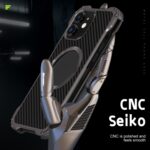 iPhone 13 Pro Max R-JUST RJ51 Hollow Shockproof Metal Protective Phone Case - Dark Grey - Image 7