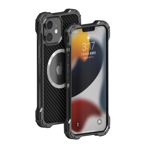 R-JUST RJ51 Hollow Shockproof Metal Protective Phone Case For iPhone 13 Pro (Dark Grey iPhone 13 Pro R-JUST RJ51 Hollow Shockproof Metal Protective Phone Case - Dark Grey - Image 1