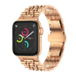 Apple Watch Strap 42mm/44mm/45mm,Tasikar Straps for Women Men Stainless Steel Replacement Band Adjustable Metal Strap Compatible for iWatch SE Series 7 6 5 4 3 2 1 - Rose Gold