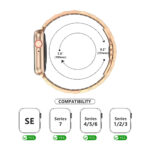Apple Watch Strap 42mm/44mm/45mm,Tasikar Straps for Women Men Stainless Steel Replacement Band Adjustable Metal Strap Compatible for iWatch SE Series 7 6 5 4 3 2 1 - Rose Gold - Image 4