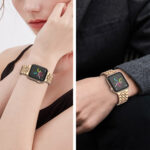 Apple Watch Strap 42mm/44mm/45mm,Tasikar Straps for Women Men Stainless Steel Replacement Band Adjustable Metal Strap Compatible for iWatch SE Series 7 6 5 4 3 2 1 - Rose Gold - Image 7