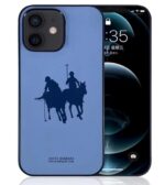 iPhone 13 Pro Max 6.7“ Umbra Series Genuine Santa Barbara Polo Racquet Club Leather Case - Blue