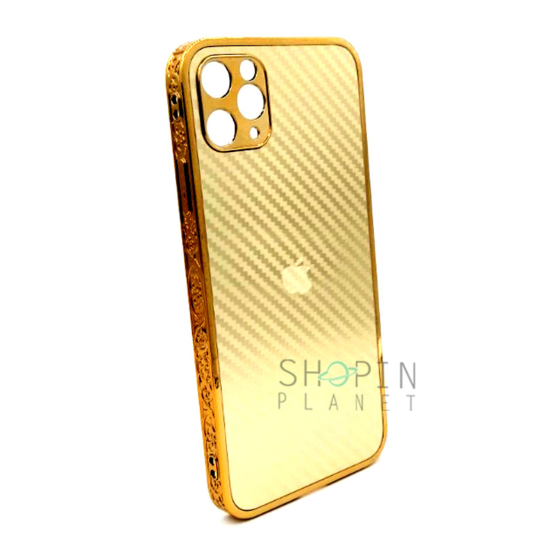 Iphone 13 Pro Gold Plated Carbon Case In Pakistan