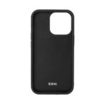 iPhone 13 Pro Max BMW Hexagon Pattern Luxurious Leather Case - Black - Image 3