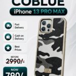 iPhone 13 Pro Max 360° Protection Camo Flash Series Creative Phone Case - Black