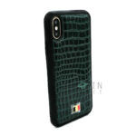 iPhone X/Xs Mentor IV Crocodile Pattern Leather Phone Case - Green - Image 2
