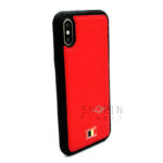 iPhone X/Xs Mentor IV Zebra Pattern Leather Phone Case - Red - Image 2