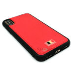 iPhone X/Xs Mentor IV Zebra Pattern Leather Phone Case - Red - Image 4
