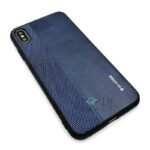 iPhone XS Max Dotted Pattern Leather Case by G-Case - Blue - Image 4