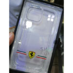 iPhone 13 Pro Max Transparent Case with Ferrari Logo - Clear