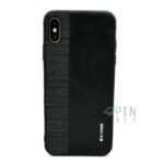 iPhone XS Max Dotted Pattern Leather Case by G-Case - Black