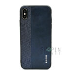 iPhone XS Max Dotted Pattern Leather Case by G-Case - Blue